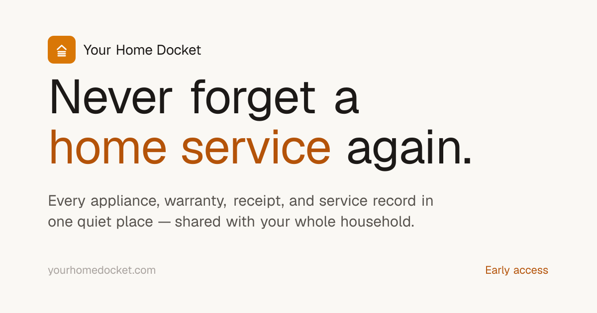 I built a free "memory" for your home — photograph an appliance, and it tracks the warranty and se